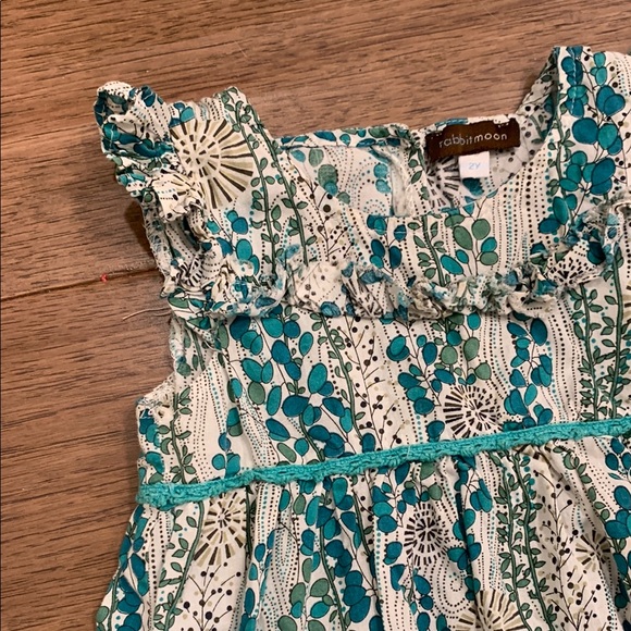 Floral Kids Dress in Blue and White - Picture 4 of 11